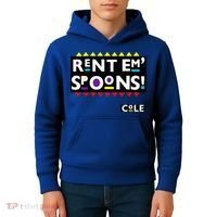 Rent Em Spoons 90S Black Sitcom Lover Urban Clothing Kids Hoodie thumb 4