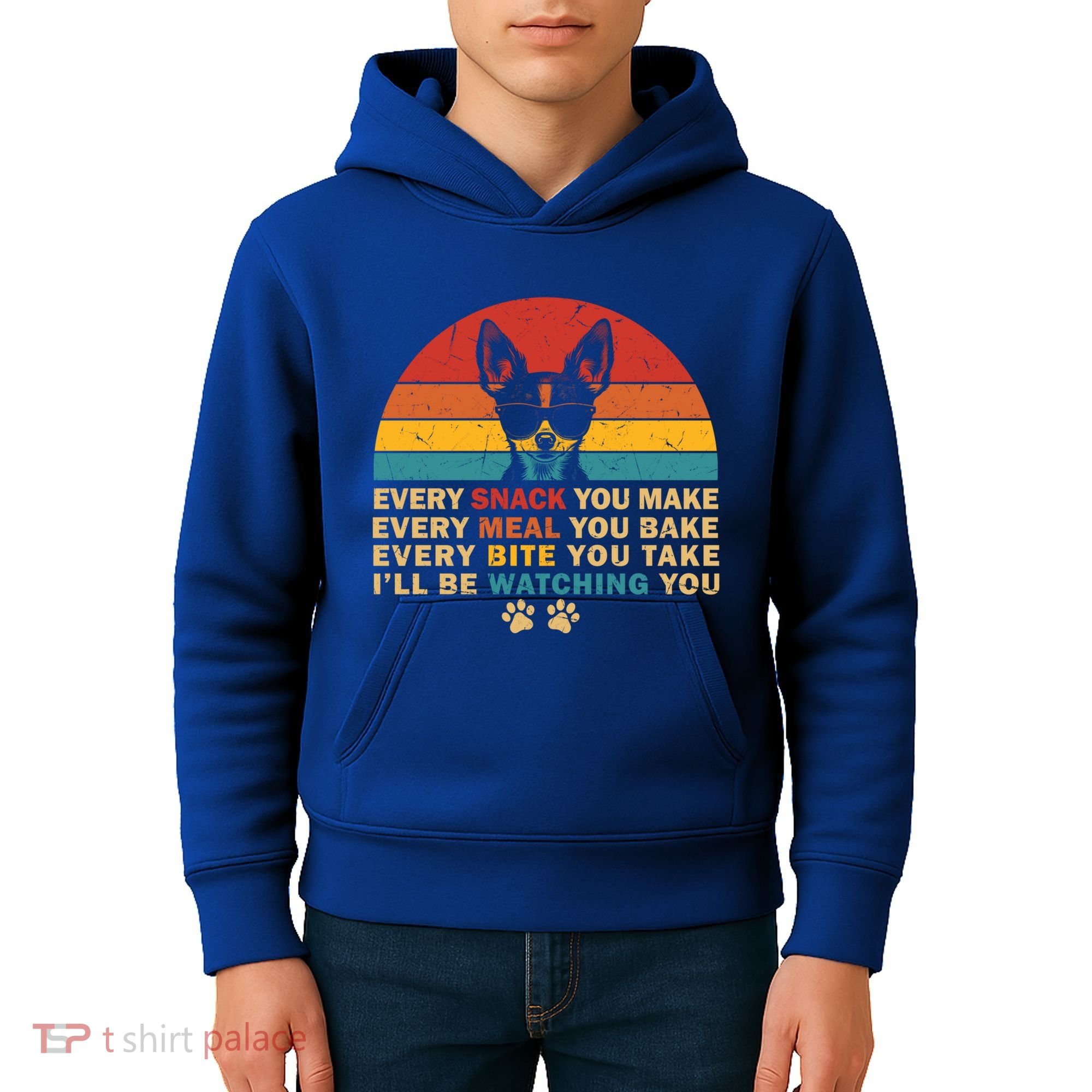 Retro Every Snack You Make Funny Chihuahua Dog Lover Owner Meaningful Gift Kids Hoodie