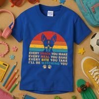 Retro Every Snack You Make Funny Chihuahua Dog Lover Owner Meaningful Gift Kids T-Shirt thumb 3