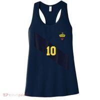 Retro Ecuador Soccer Jersey Futbol Camiseta Women's Tank Top thumb 0