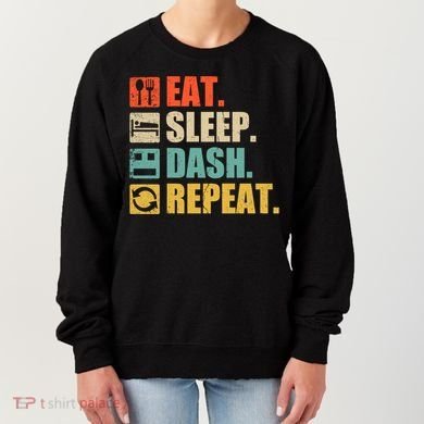 Retro Eat Sleep Dash Repeat Video Game Gift Women's Sweatshirt