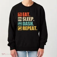 Retro Eat Sleep Dash Repeat Video Game Gift Women's Sweatshirt thumb 0