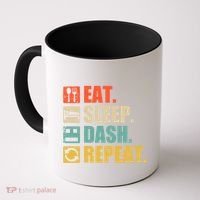 Retro Eat Sleep Dash Repeat Video Game Gift Coffee Mug thumb 0