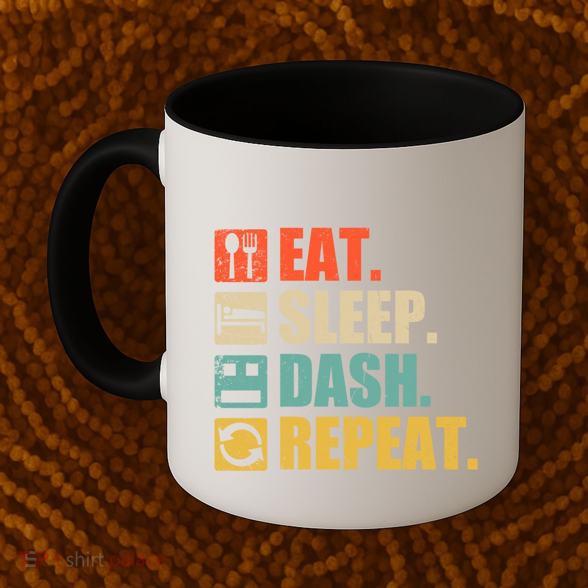 Retro Eat Sleep Dash Repeat Video Game Gift Coffee Mug