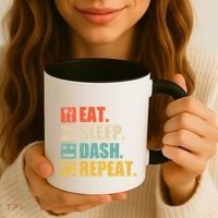 Retro Eat Sleep Dash Repeat Video Game Gift Coffee Mug thumb 3