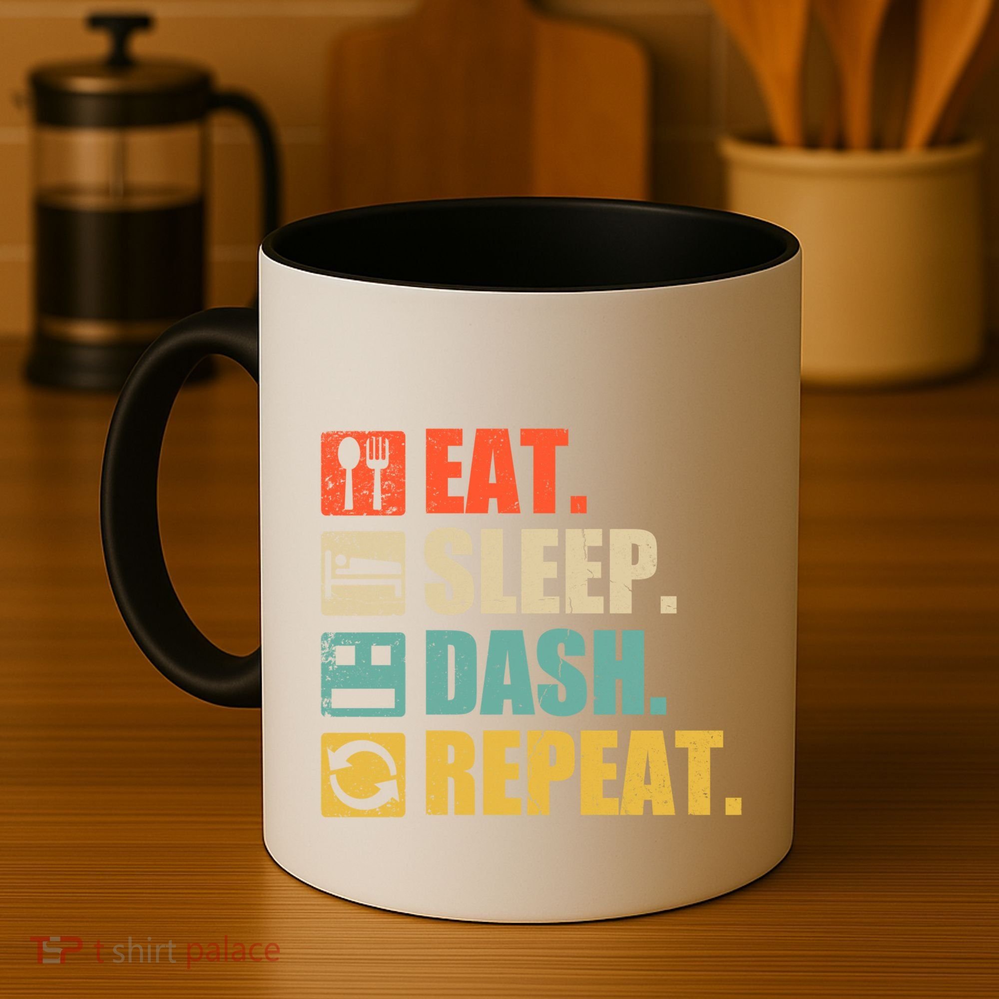 Retro Eat Sleep Dash Repeat Video Game Gift Coffee Mug