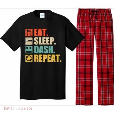 Retro Eat Sleep Dash Repeat Video Game Gift Pajama Set