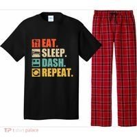 Retro Eat Sleep Dash Repeat Video Game Gift Pajama Set thumb 0