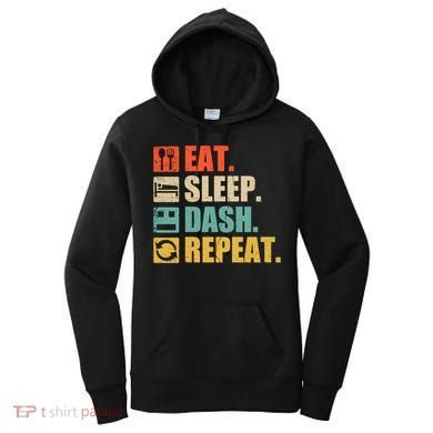 Retro Eat Sleep Dash Repeat Video Game Gift Women's Hoodie