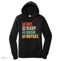 Retro Eat Sleep Dash Repeat Video Game Gift Women's Hoodie thumb 0