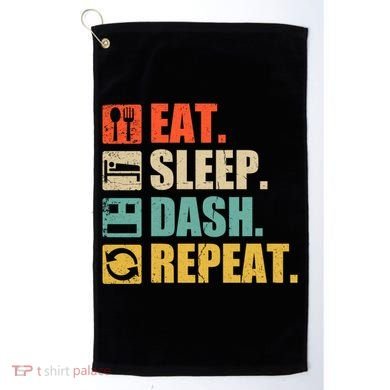 Retro Eat Sleep Dash Repeat Video Game Gift Golf Towel