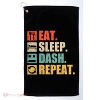 Retro Eat Sleep Dash Repeat Video Game Gift Golf Towel thumb 0