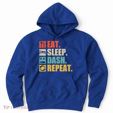 Retro Eat Sleep Dash Repeat Video Game Gift Hoodie