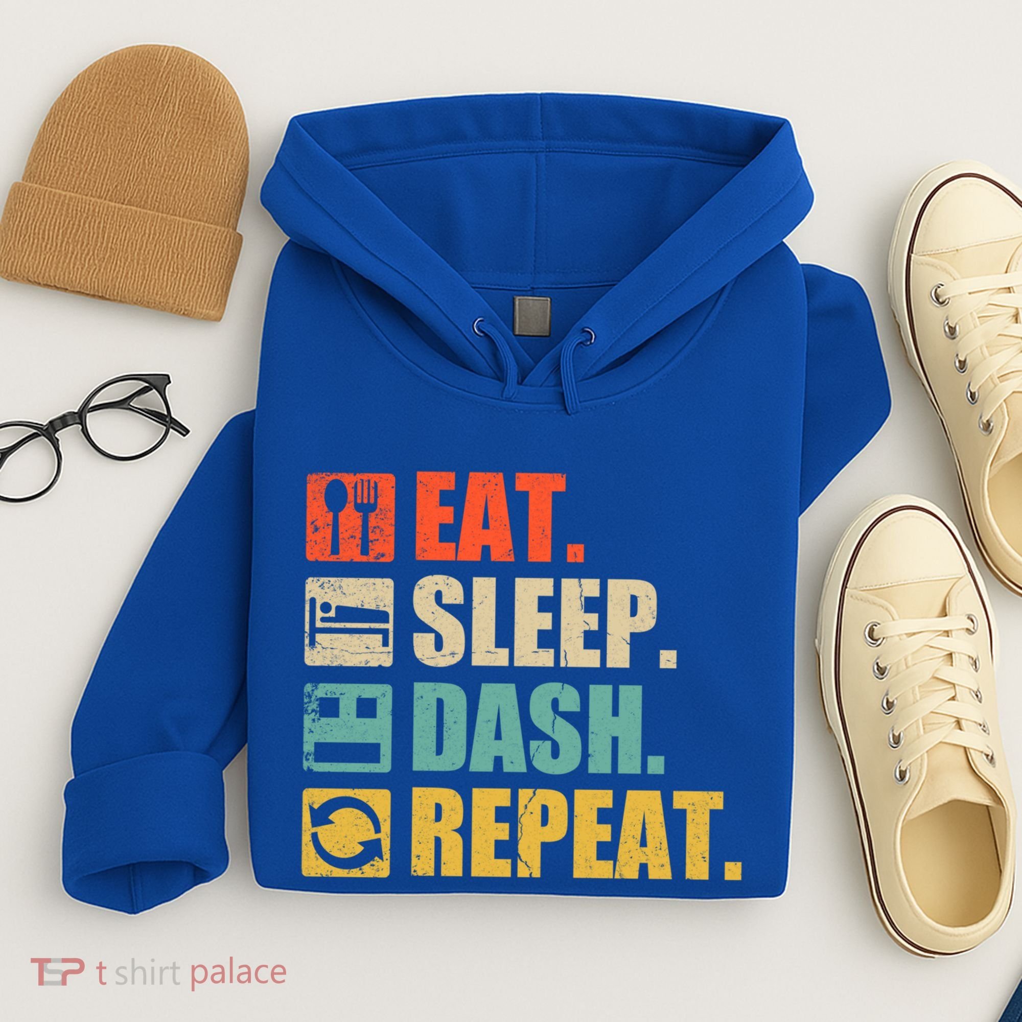 Retro Eat Sleep Dash Repeat Video Game Gift Hoodie