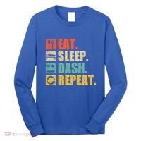 Retro Eat Sleep Dash Repeat Video Game Gift Long Sleeve Shirt thumb 0