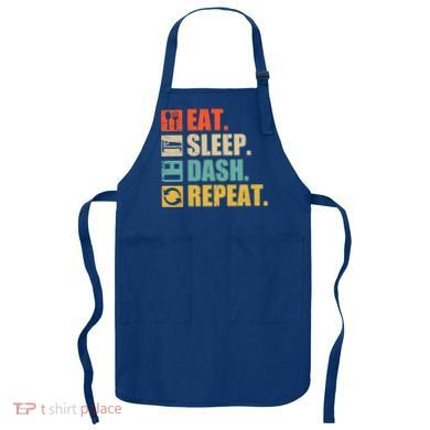 Retro Eat Sleep Dash Repeat Video Game Gift Apron