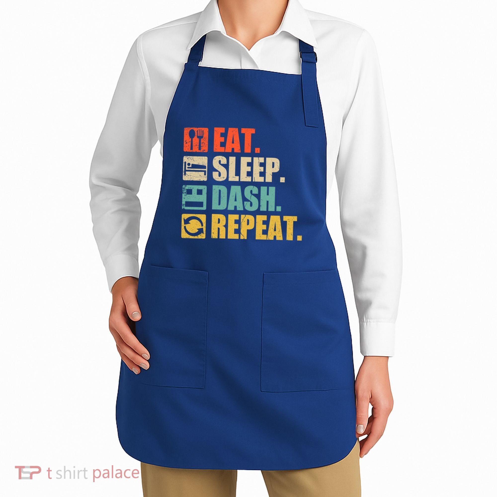 Retro Eat Sleep Dash Repeat Video Game Gift Apron