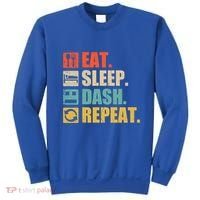 Retro Eat Sleep Dash Repeat Video Game Gift Sweatshirt thumb 0