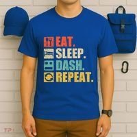 Retro Eat Sleep Dash Repeat Video Game Gift T-Shirt thumb 6