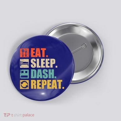 Retro Eat Sleep Dash Repeat Video Game Gift Button