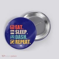 Retro Eat Sleep Dash Repeat Video Game Gift Button thumb 0