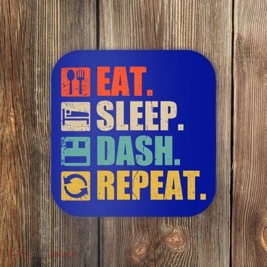 Retro Eat Sleep Dash Repeat Video Game Gift Coaster