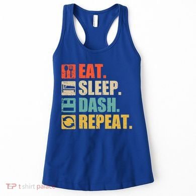Retro Eat Sleep Dash Repeat Video Game Gift Women's Tank Top