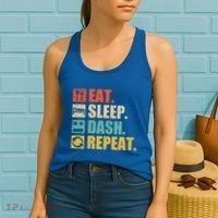 Retro Eat Sleep Dash Repeat Video Game Gift Women's Tank Top thumb 2