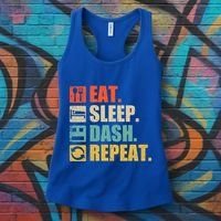 Retro Eat Sleep Dash Repeat Video Game Gift Women's Tank Top thumb 3