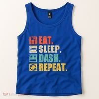 Retro Eat Sleep Dash Repeat Video Game Gift Tank Top thumb 2