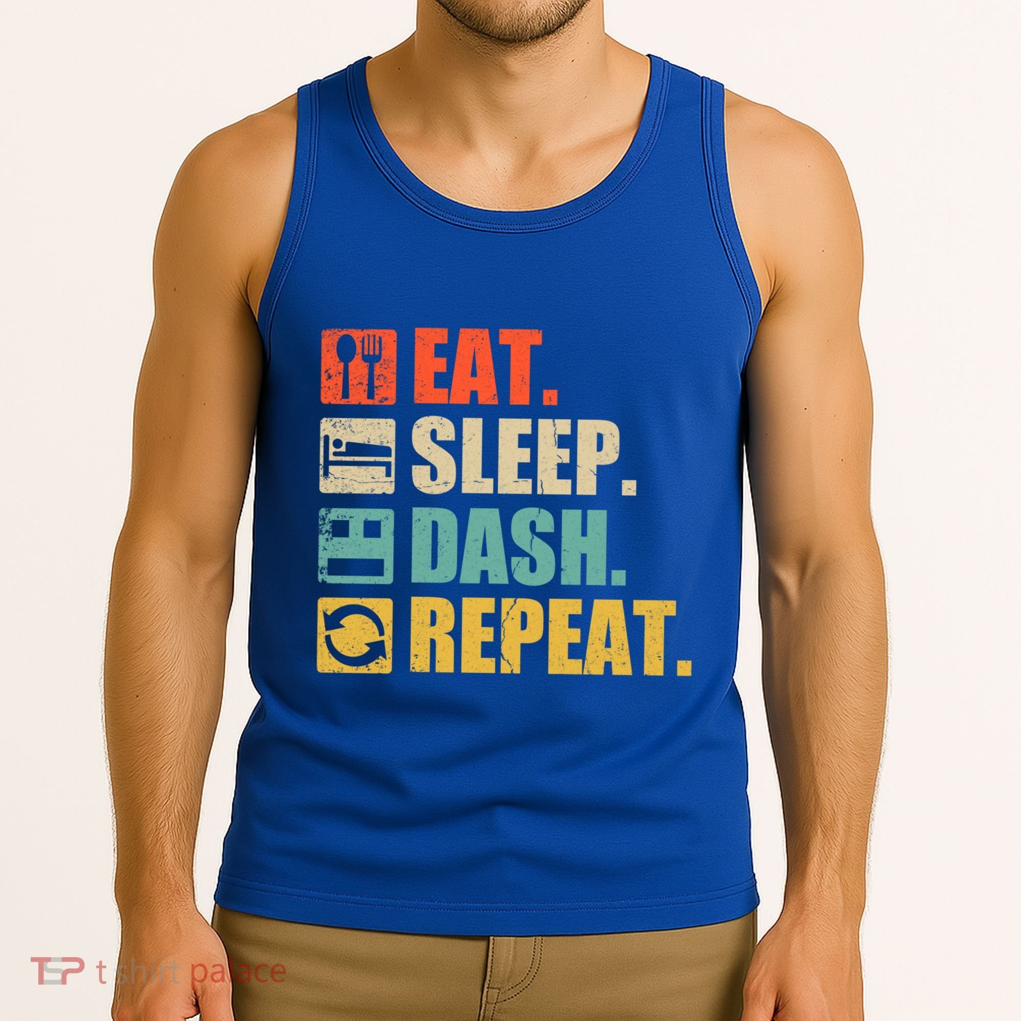 Retro Eat Sleep Dash Repeat Video Game Gift Tank Top