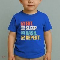 Retro Eat Sleep Dash Repeat Video Game Gift Toddler T-Shirt thumb 2