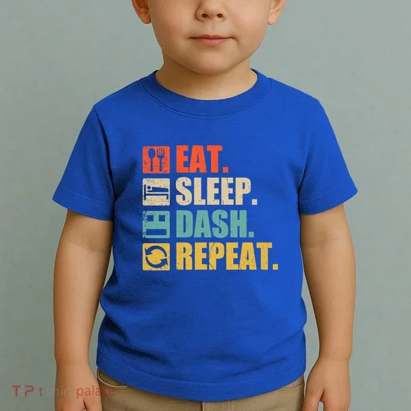 Retro Eat Sleep Dash Repeat Video Game Gift Toddler T-Shirt