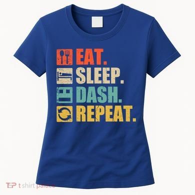 Retro Eat Sleep Dash Repeat Video Game Gift Women's T-Shirt