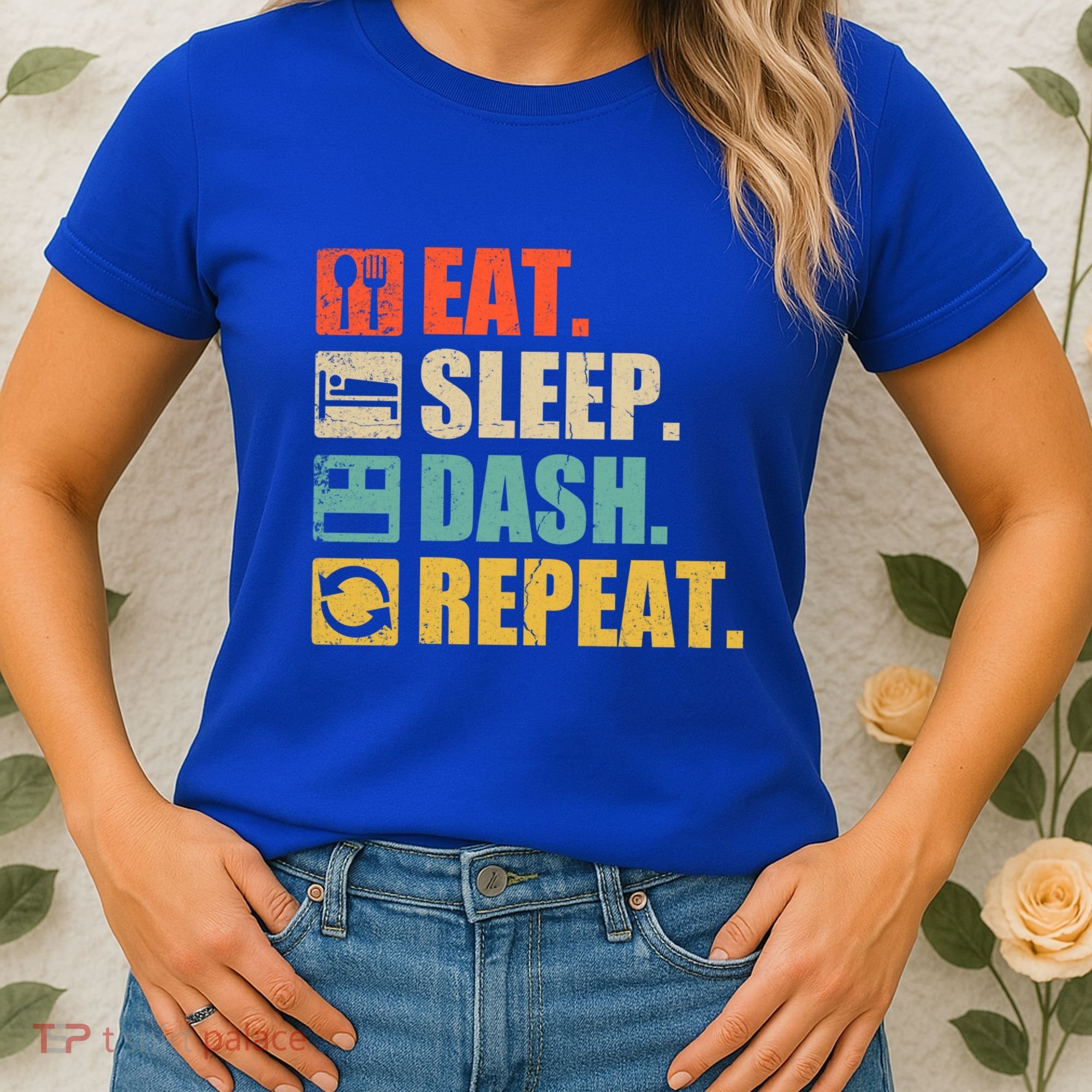 Retro Eat Sleep Dash Repeat Video Game Gift Women's T-Shirt