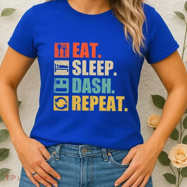 Retro Eat Sleep Dash Repeat Video Game Gift Women's T-Shirt