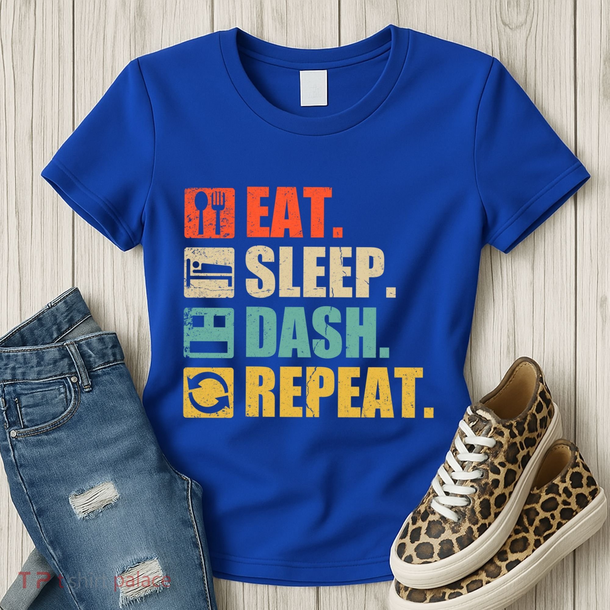 Retro Eat Sleep Dash Repeat Video Game Gift Women's T-Shirt