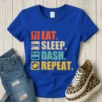 Retro Eat Sleep Dash Repeat Video Game Gift Women's T-Shirt thumb 3
