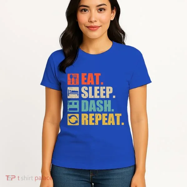 Retro Eat Sleep Dash Repeat Video Game Gift Women's T-Shirt
