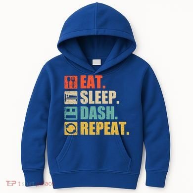 Retro Eat Sleep Dash Repeat Video Game Gift Kids Hoodie
