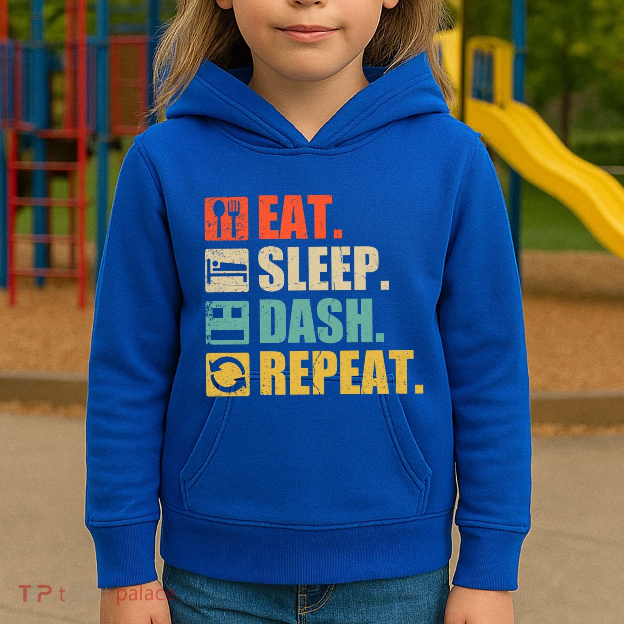 Retro Eat Sleep Dash Repeat Video Game Gift Kids Hoodie