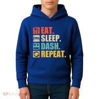 Retro Eat Sleep Dash Repeat Video Game Gift Kids Hoodie thumb 4