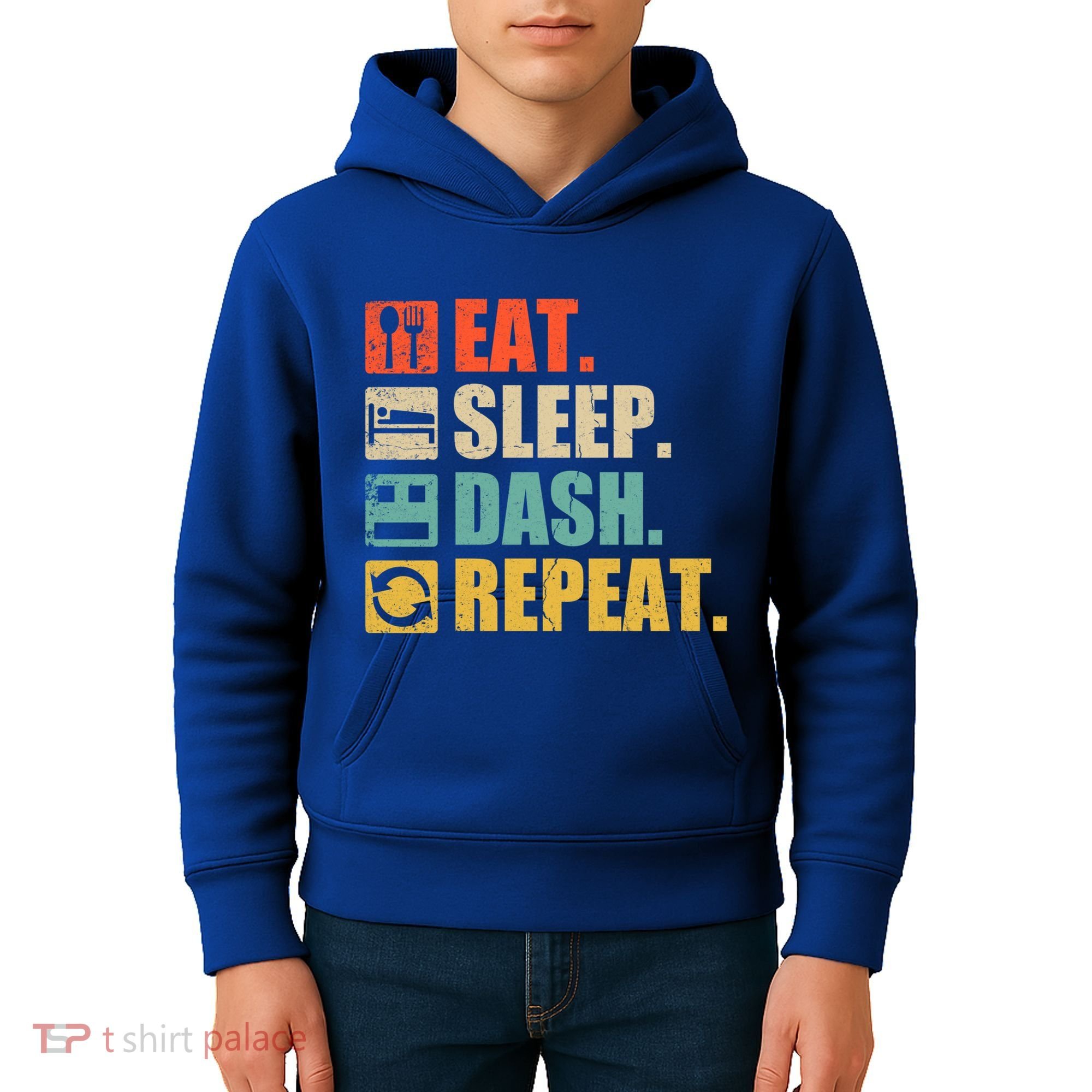 Retro Eat Sleep Dash Repeat Video Game Gift Kids Hoodie