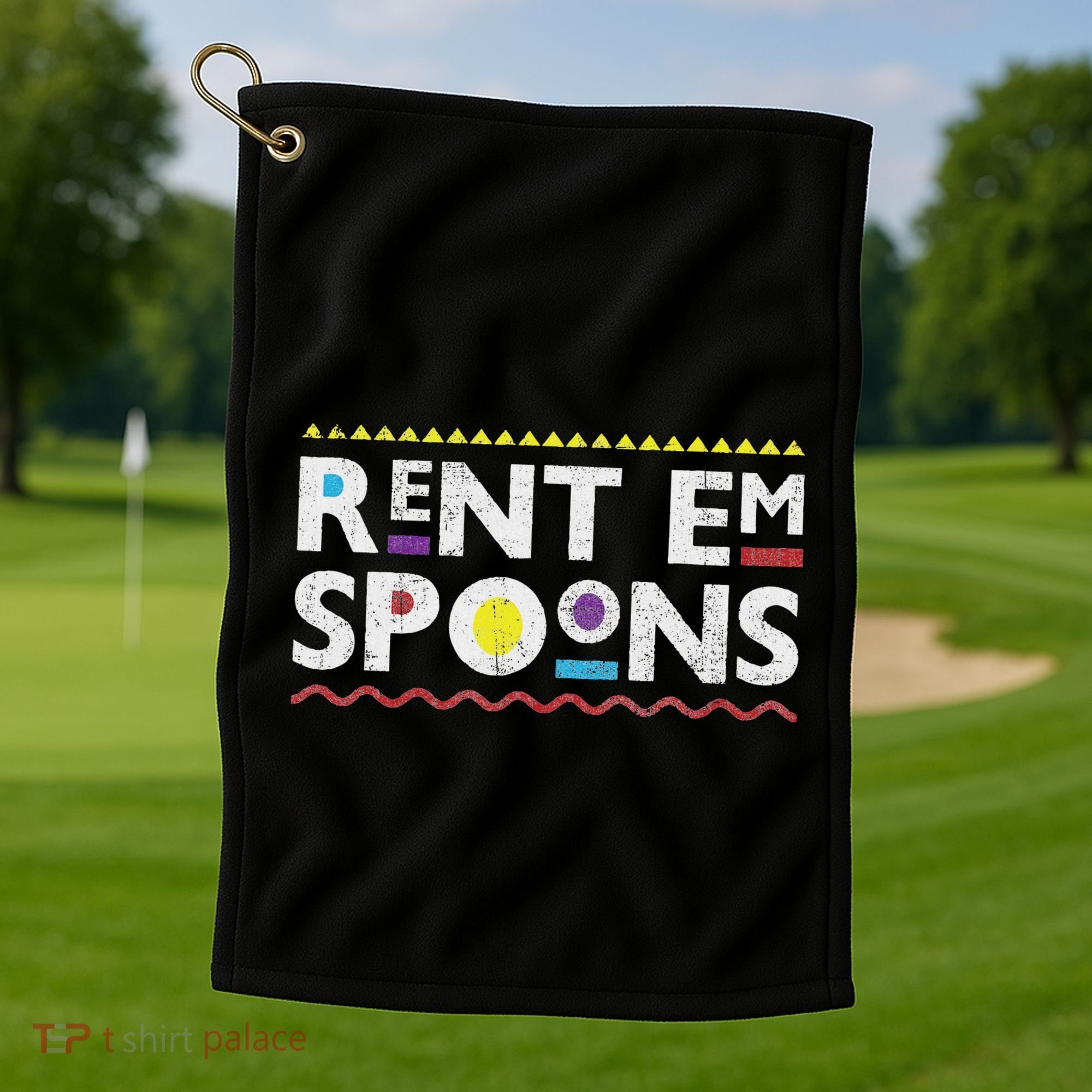 Rent Em Spoons 90S Style African Golf Towel