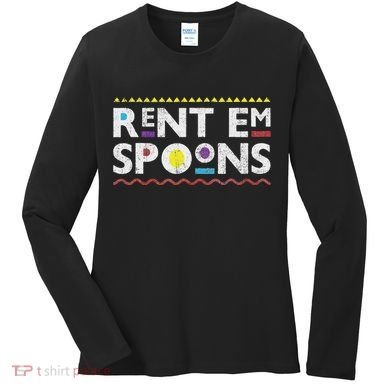 Rent Em Spoons 90S Style African Women's Long Sleeve Shirt
