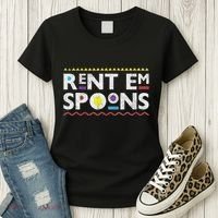 Rent Em Spoons 90S Style African Women's T-Shirt thumb 3