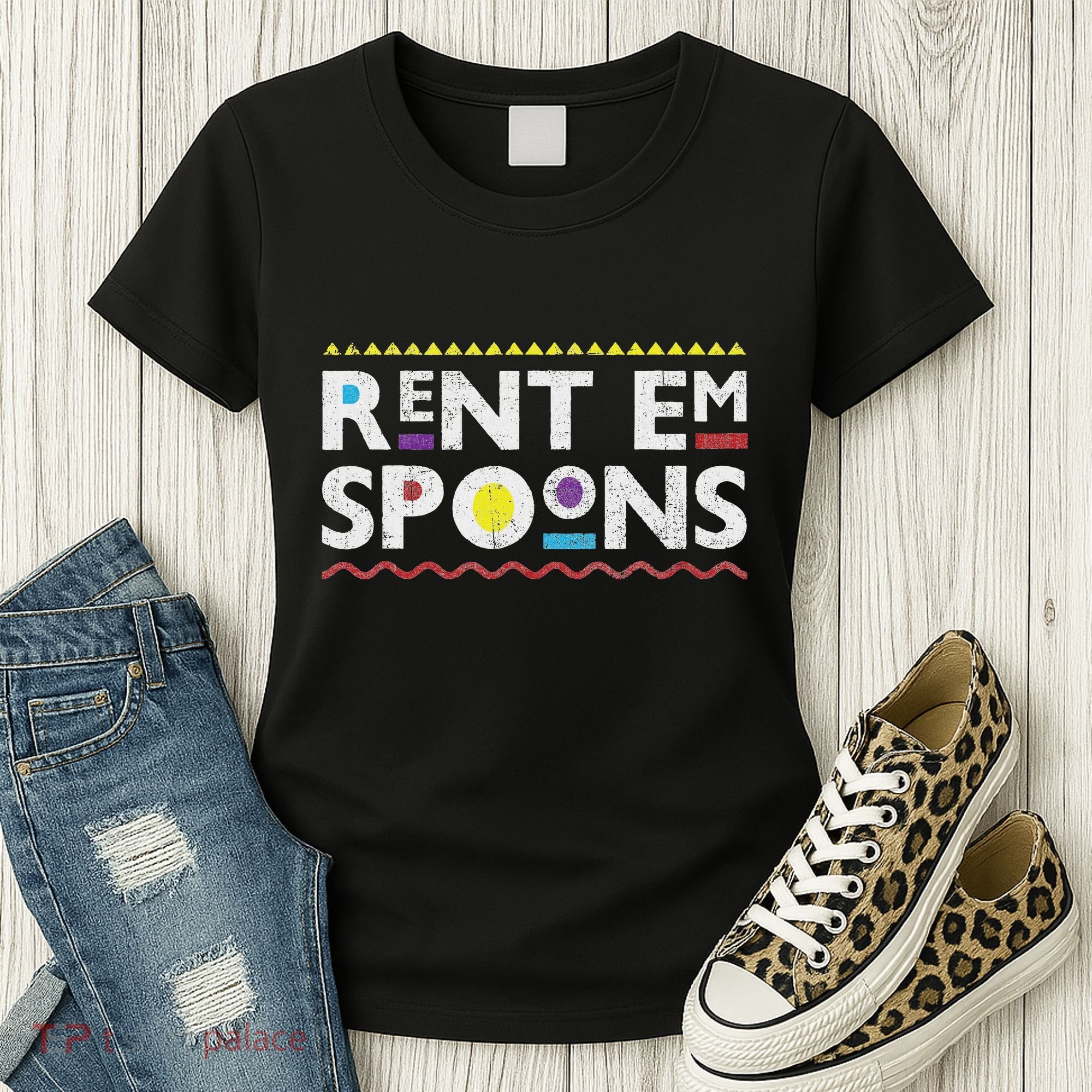Rent Em Spoons 90S Style African Women's T-Shirt