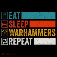 Retro Eat Sleep Warhammers Repeat Funny Gamer Video Gaming Coffee Mug thumb 5