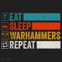 Retro Eat Sleep Warhammers Repeat Funny Gamer Video Gaming Beanie thumb 2