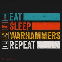 Retro Eat Sleep Warhammers Repeat Funny Gamer Video Gaming Women's Hoodie thumb 2